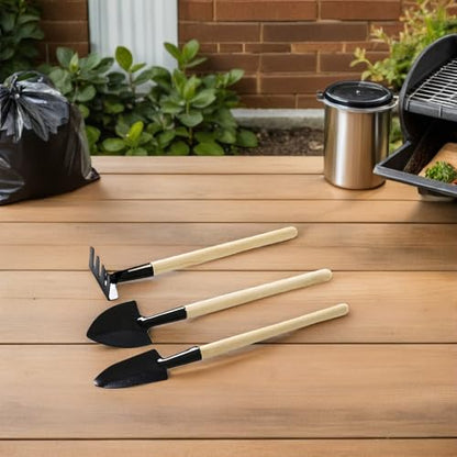 YARNOW 9pcs Mini Gardening Tool Set with Trowel, Rake Cultivator, Small Transplanting and Weeding Tools for Indoor Plants, Herb and Vegetable Garden Care