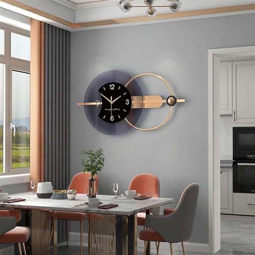 Large Decorative Wall Clock, Metal Modern Light Luxury Wall Decorative Silent No Ticking Numerals Clocks Creative Wall Art Home Decor for Living Room (Size : 100 CM/39 in) - size: 39 in