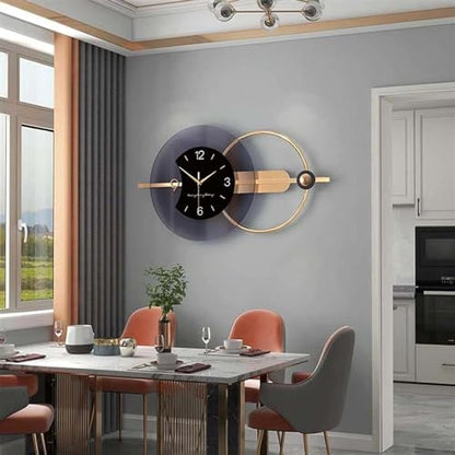 Large Decorative Wall Clock, Metal Modern Light Luxury Wall Decorative Silent No Ticking Numerals Clocks Creative Wall Art Home Decor for Living Room (Size : 80 CM/31.5 in) - size: 31.5 in