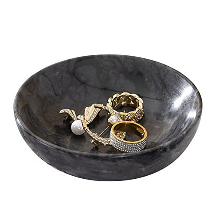 Marble Jewelry Dish - Rings Holder - color: Black