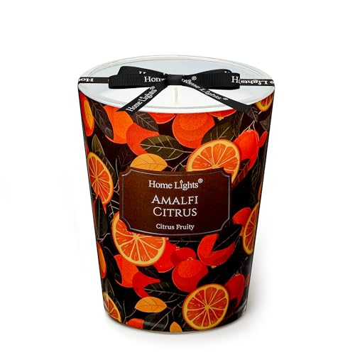 HomeLights 1-Wick Candles for Home Scented - 6.7oz Soy Wax Blend Candle Long-Lasting Fragrance, Eclectic Mixed Styles Home Decor and Housewarming Gifts, Amalfi Citrus - color: Amalfi Citrus
