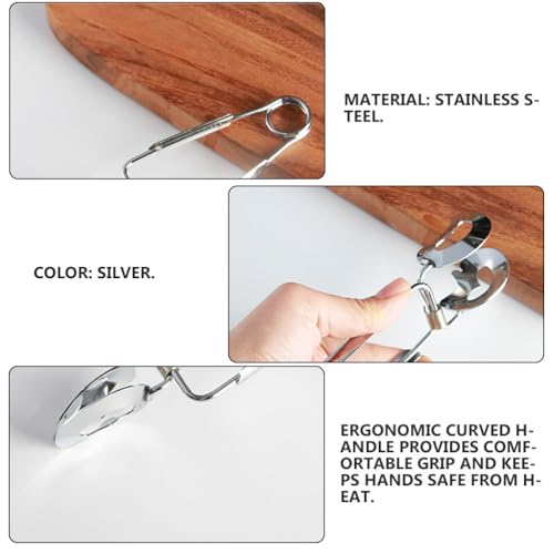 Ipetboom 4 Pack Escargot Tongs Stainless Steel Snail Tong Food Serving Clip Clamp Ergonomic Curved Handle Heat Resistant for Dining Party Buffet 12.59 X 3.93 X 3.14 in - color: 4pcs