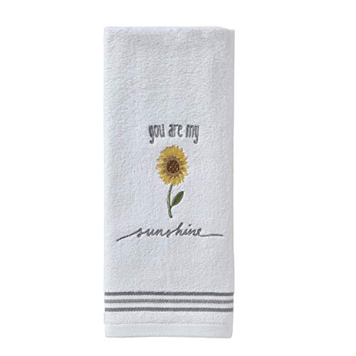 SKL Home by Saturday Knight Ltd. Sunshine Hand Towel (2-Pack), White - color: Sunshine