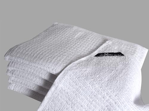 Dish Towels|Kitchen Dish Cloths Two-Sided Waffle Terry|13x28 Inches 100% Cotton Dish Rags Washing Dishes|Super Absorbent Reusable Quick Drying Dish Towels| 6-Pc Set White - color: White-2