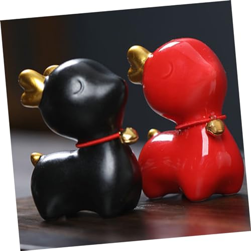 Cabilock Ceramic Deer Figurine Charming Desktop Decoration Contemporary Home Decor Animal Statue for Living Room Premium Ceramic Craft for Animal Enthusiasts
