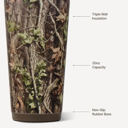 HydroJug Everyday Tumbler 20 oz, Ceramic-Lined Straw Cup, Woodland | Vacuum insulated stainless steel, flexible straw, soft-touch lid, spill-free, cup holder fit, BPA-free, hot & cold drinks - color: Woodland, size: 20 Ounces