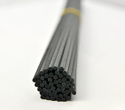 50 Pieces Fiber Reed Diffuser Replacement Refill Sticks for Aroma Fragrance (Black, 10" x3mm) - color: Black, size: 10"x3mm