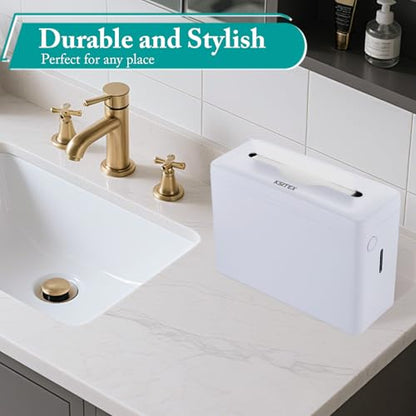 Paper Towel Dispenser Countertop,Non-Slip Base,White-S | Multifold Trifold Z-Fold Paper Towel Holder, Hand Towel Dispenser for Kitchen Bathroom Commercial,Single Sheet Dispensing - color: White-s