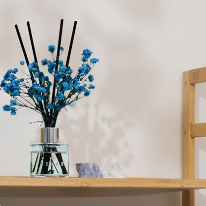 Freesia Reed Diffuser Set, 1.7 oz Scent Diffuser with Dried Flower | for Bathroom Small Place, Last up to 30 Days