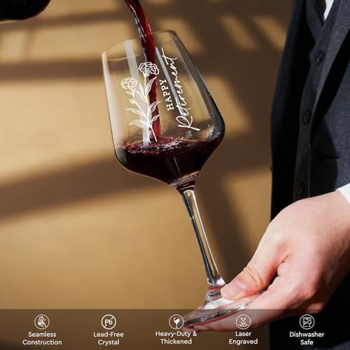 AW BRIDAL Happy Retirement Wine Glass Gifts for Women or Men 2026, Cool Retired Gift for Wine Lover Woman, Family, Friend, Coworker, Nurse and Teacher, Leaving and Farewell Party Decorations Ideas - style: Happy Retirement