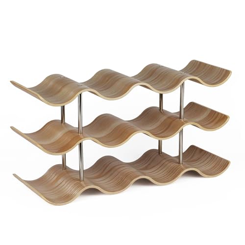 12 Bottles Wine Racks Countertop for Shelf, 3-Tier Wooden Wine Bottle Holder Stand, freestanding Wine Storage for Inside Cabinet Organizer for Home Décor, Bar and Pantry - size: 3 Tier-12 Bottles