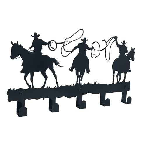 Western Cowboy Coat Hooks - Wall Art Decor and Key Holder, Clothes, Hat, and Backpack Hanger, Sweet Home Storage Decor for Entryway, Hallway, Office, Kitchen, and Living Room - color: Cowboysr