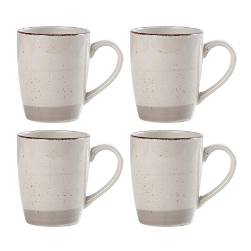 Pfaltzgraff Sadie 16-Piece Cream Dinnerware Set, Service for 4, Durable Stoneware Plates and Bowls with Classic Design, Microwave and Dishwasher Safe - color: Cream