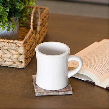 Serami Original 11oz White Diner Coffee Mug Set - Ceramic Mugs Great for Kitchen Set, Travel, and Hot Tea, Retro Waffle House Farmhouse Mug with Handle, Heavy Duty Coffee Cups (4 Pack) - size: 4 Count (Pack of 1)