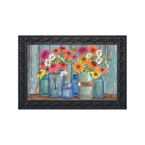 Briarwood Lane Doormat 30x18 Indoor Outdoor Farm Fresh Flowers Spring for Spring Doormat