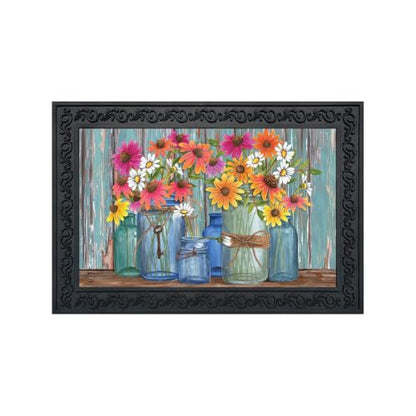 Briarwood Lane Doormat 30x18 Indoor Outdoor Farm Fresh Flowers Spring for Spring Doormat