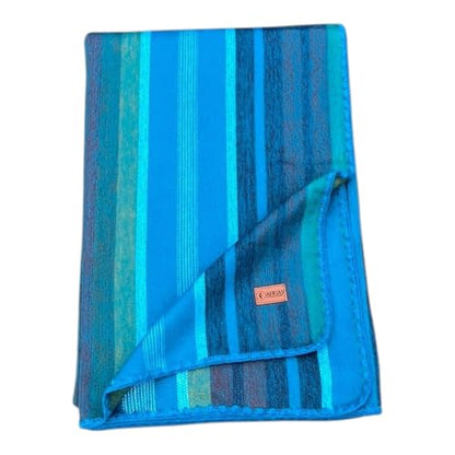 Alpaca Wool Throw Blanket 65 X 45 Inches | Large Warm Ultra-Soft Blanket | Hypoallergenic, Breathable, Non-Itchy Alpaca Wool Fabric | (Turquoise Blue - color: Turquoise Blue, size: Throw (48" x 65")
