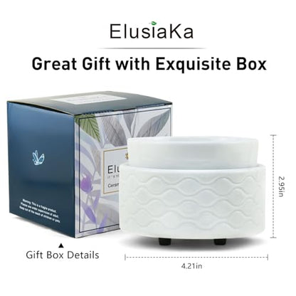 ElusiaKa Ceramic Wax Melt Warmer with Large Melting Dish 7-Color Changing - color: Multi Color