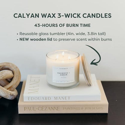 Mahogany & Cashmere 3 Wick Scented Candle - 43 Hour Burn | Made in the USA Luxury Clean Soy Wax Candles - Long Lasting Large Glass Jar Candle for Home - 3 Wicks - 14.9oz - color: Mahagony + Cashmere