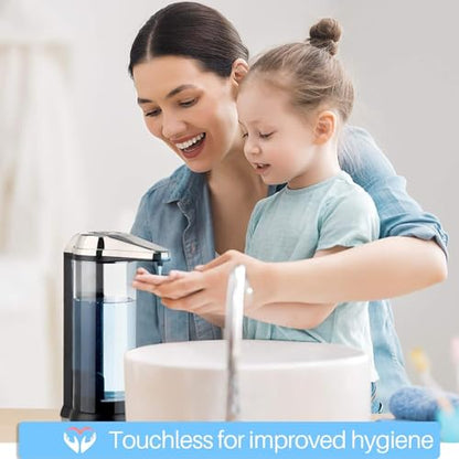 Secura 17oz Automatic Liquid Soap Dispenser, Touchless Battery Operated Hand Soap Dispenser with Adjustable Soap Dispensing Volume Control Dial, Personal Care Dispenser (Brushed Nickel) - color: Brushed Nickle, size: 500ml