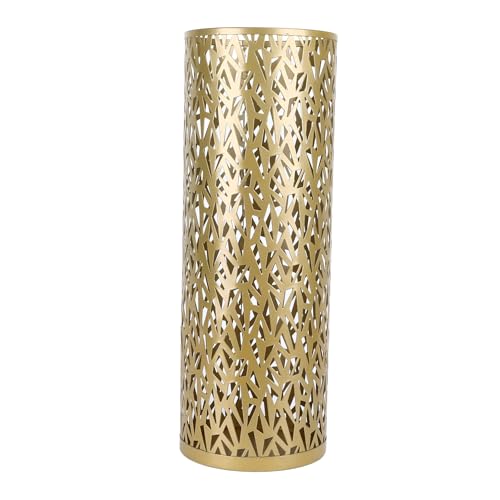 Jectse Umbrella Stand, Freestanding Round Metal Umbrella Holder Bin Hollowed Rain Collection Umbrella Organizer Bin for Home Office Entryway (Gold), Jectse021nsfg9dv-13