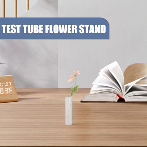 Test Tube Vase Propagation Station for Hydroponic Plants Clear Glass Flower Holders for Indoor Home Decor Modern Minimalist Small Plant Stand 7.08X1.18X1.18In