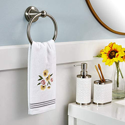 SKL Home by Saturday Knight Ltd. Tossed Flowers Hand Towel (2-Pack), White - color: Tossed Flowers