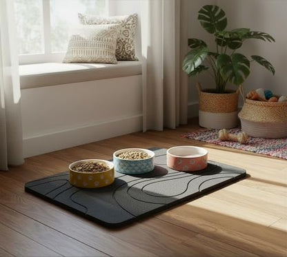 Premium Stone Bath Mat Diatomaceous Earth Ultra Absorbent Quick Drying Easy to Clean Non-Slip Diatomite Stone Bath Shower Mat Ideal for Bathroom Floor (Dark Grey) - color: Dark Grey