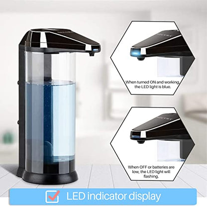 Secura 17oz Automatic Liquid Soap Dispenser, Touchless Battery Operated Hand Soap Dispenser with Adjustable Soap Dispensing Volume Control Dial, Personal Care Dispenser (Dark Gunmetal) - color: Dark Gunmetal, size: 500ml