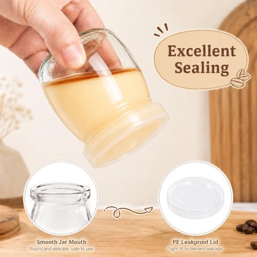 Mini Pudding Jars 40Pack, 4oz Glass Favor Jar with Lids, Candle jars,Yogurt Containers with Lids, Mason Jar,Bath Salt Jars Wedding Favors Honey Pot - color: Glass-40pack-4oz