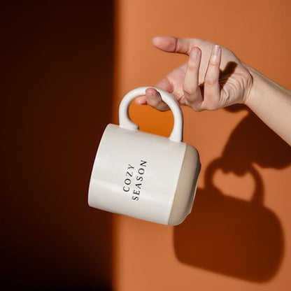 Sweet Water Decor Cozy Season Stoneware Coffee Mug | Fall and Winter Novelty Coffee Mugs | Microwave & Dishwasher Safe | 14oz Coffee Cup | Holiday Gift - style: Cozy Season