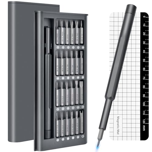 25-in-1 Mini Precision Screwdriver Set Stocking Stuffers for Men | Small Torx Bit Tool Set for Men,Magnetic Torque Repair Tool Kit for Electronics Macbook Watch Eyeglass Ring Doorbell