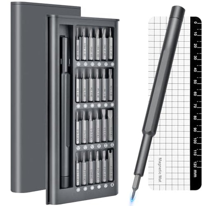 25-in-1 Mini Precision Screwdriver Set Stocking Stuffers for Men | Small Torx Bit Tool Set for Men,Magnetic Torque Repair Tool Kit for Electronics Macbook Watch Eyeglass Ring Doorbell
