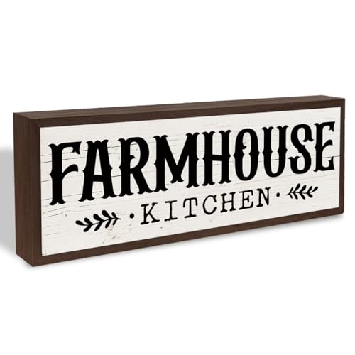 Farmhouse Kitchen Sign, Decorative Wooden Wall Plaque, Farm Decor, Country Style Home Decor, Funny Kitchen Signs, Modern Wall Decors Art, Housewarming Gift 9.5x3.1x1 inches - color: style 27