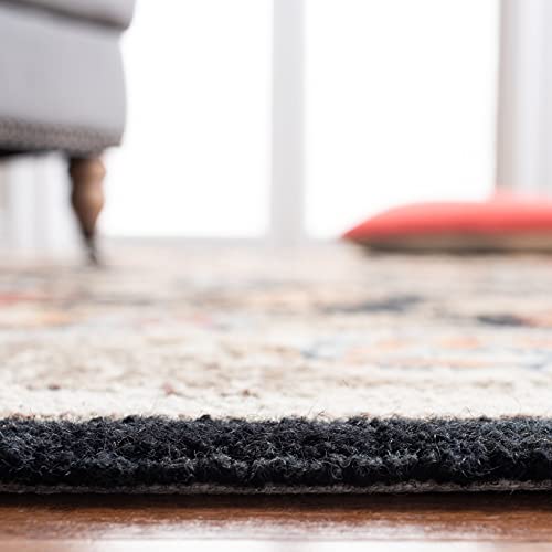 SAFAVIEH Chelsea Collection Accent Rug - 2'9" x 4'9", Black, Hand-Hooked French Country Wool, Ideal for High Traffic Areas in Entryway, Living Room, Bedroom (HK141B) - color: Black, size: 2'9" x 4'9" (Rectangular)