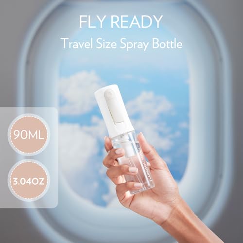 FLAIROSOL MyStyle Travel Continuous Spray Bottle, 3.04oz/90ml, White | Ultra fine continuous mist for face, hairstyling, salon, cleaning, beauty, toners, hydration & makeup - color: White, style: 1 Pack
