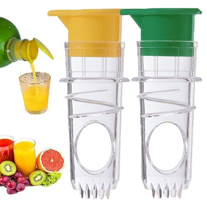 2 Pack Portable Lemon Squeezer Citrus Press Manual Handheld Juicer with Screw Cap Fruit Squeezer for Lime Orange Cocktails Bartender Kitchen Gadget Travel Size