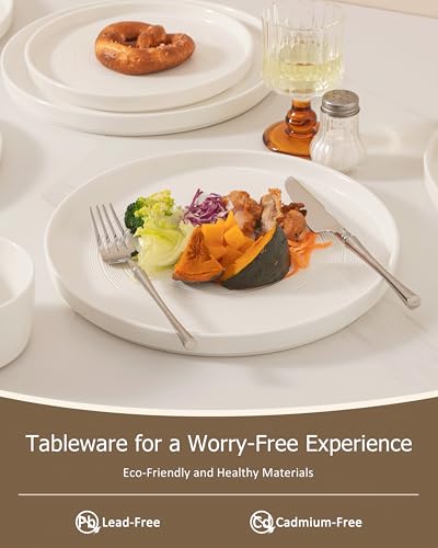 Dinnerware sets plates and bowls sets modern plates,Ceramic Dinnerware Sets,12 Pieces Porcelain Lightweight Plates,Scratch Resistant Dish Set (style - 10, 4 - Set (12pcs)) - color: style - 10
