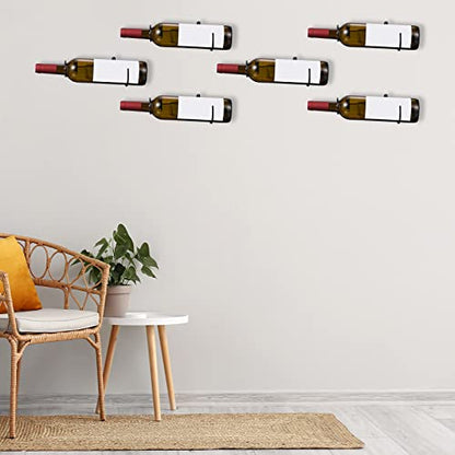 uxcell Spiral Wine Wall Holder 12 Pcs, Metal Wine Bottle Display Holder, Wine Bottles Display Wall Storage Shelf - for Home Kitchen Bar Wall Decor Black Left - style: Left Style