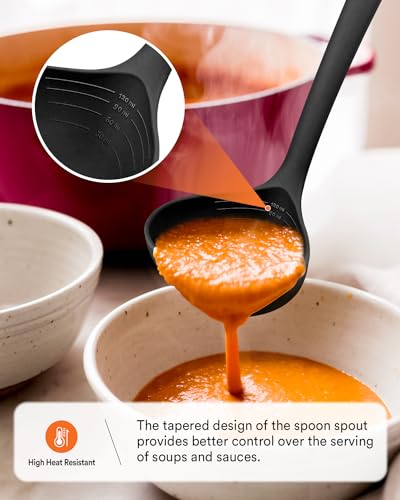 Kitchen Utensils Set, 13PCS Silicone Cooking Utensils, Heat Resistant Kitchen Utensil Spatula Set for Nonstick Cookware, Wooden Handles Kitchen Gadgets Tools Set - color: Black