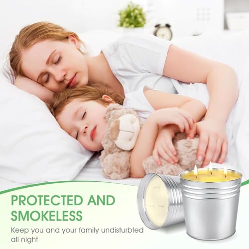 Set of 2 Citronella Outdoor Candle - 17 oz Large 3-Wick Soy Wax Candle with up to 180 Hours of Burning time, Perfect for Yards, Gardens, Balconies and Camping. - color: 2Pack-Lemongrass