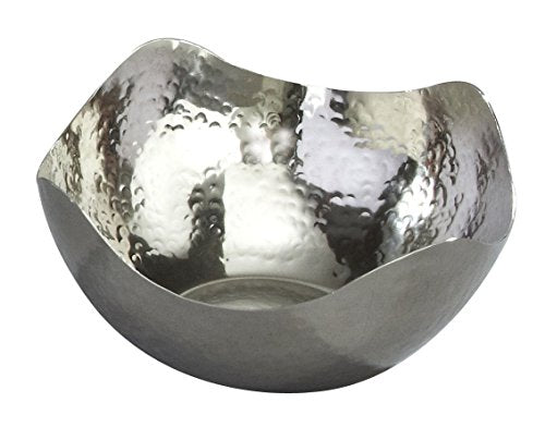 Elegance Hammered 6-Inch Stainless Steel Bowl, 6" x 6" x 3",24 ounces - size: 6" x 6" x 3" (Single)