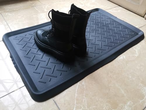 Boot Tray for Entryway, Soft TPR Rubber Material Boot Mat, Shoe Tray, Shoe Mat for Indoor and Outdoor Use, 27.5X15.7 Inch - color: Soft TPR Rubber 2Pcs, size: 27.5"x15.7"x1"