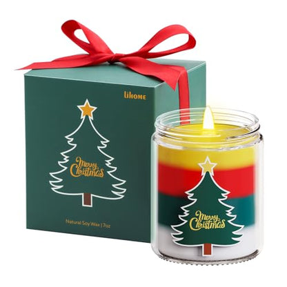 Christmas Candles - Christmas Gifts for Women, Aromatherapy Candle for Home Scented, Natural Soy Wax Vanilla Scented Candles - size: Christmas(7oz)