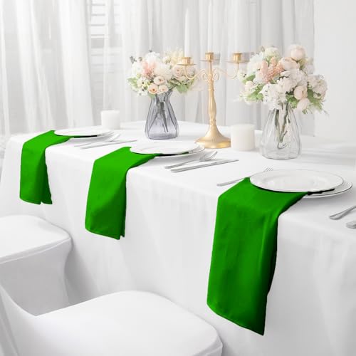 Bailarina Cloth Napkins Set of 80,17x17 inches Dinner Napkins Cloth Washable,Polyester Square Table Cloth Napkin Bulk with Hemmed Edges Ideal for Banquets, Parties and Weddings-Emerald Green - color: Emerald Green