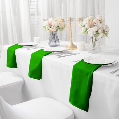 Bailarina Cloth Napkins Set of 80,17x17 inches Dinner Napkins Cloth Washable,Polyester Square Table Cloth Napkin Bulk with Hemmed Edges Ideal for Banquets, Parties and Weddings-Emerald Green - color: Emerald Green