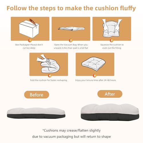 RACE LEAF Chair Cushions for Dining Chairs 4 Pack, Memory Foam Kitchen Chair Pads with Ties and Non-Slip Backing, Indoor Seat Cushions Tufted 15.5" X 15.5" Beige - color: Beige
