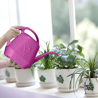 Plant Watering Can - 1/2 Gallon - Rose Red | With Long Spout for Watering-Home Indoor and Outdoor Garden - color: Rose Red