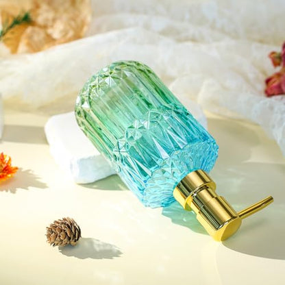 YunNasi Soap Dispenser with Pump Refillable | Liquid Hand Soap Dish Soap Dispensers for Bathroom Counter, Kitchen Sink, Bluegreen - color: Bluegreen