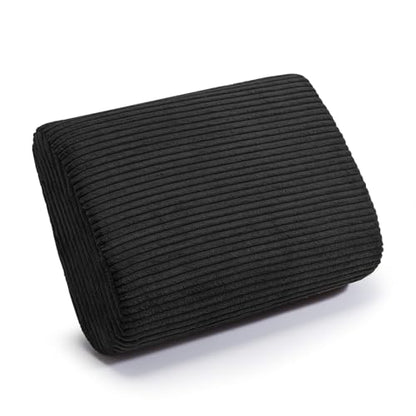 Large Lumbar Cushion Lumbar Support Pillow, Ergonomic Lumbar Pillow with Machine Washable, Help Relieve Pain of Back, Lumbar, Tailbone and Sciatic Nerve Support. (Black) - color: Black